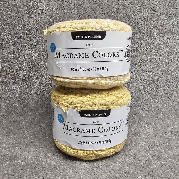 Loops & Threads Macrame Colors Yarn Bundle Of Two Different Colors 10.5oz Each - Picture 2 of 10